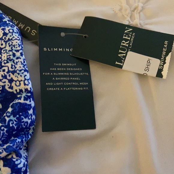 NWT RALPH LAUREN Aegean Tile Loop Front One Piece - Picture 5 of 9